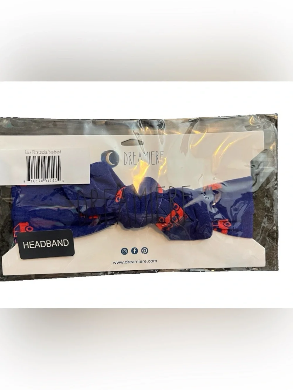 Dreamiere Firetruck Headband NWT